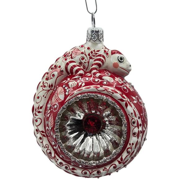 Patricia Breen Merrie Christmas James Chinoiserie Red Christmas Tree Ornament - Picture 1 of 10